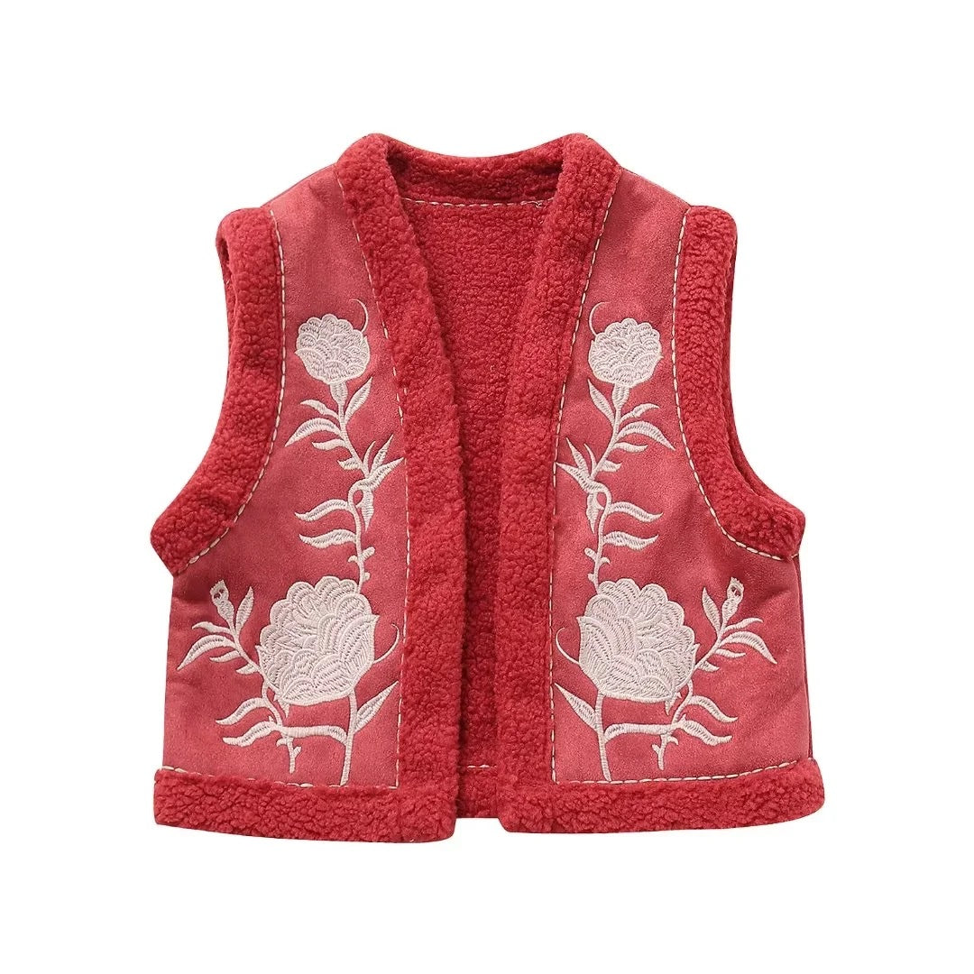 Embroidered Short Vest