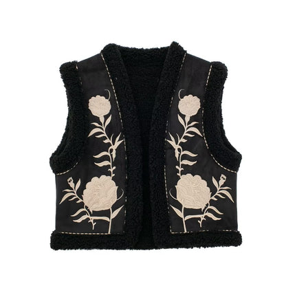 Embroidered Short Vest