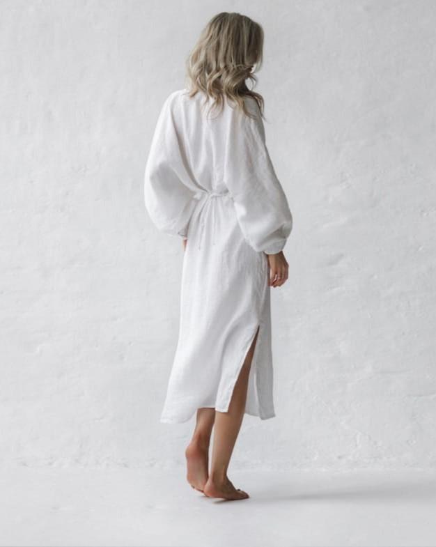 Soft Baltic Linen Midi Dress