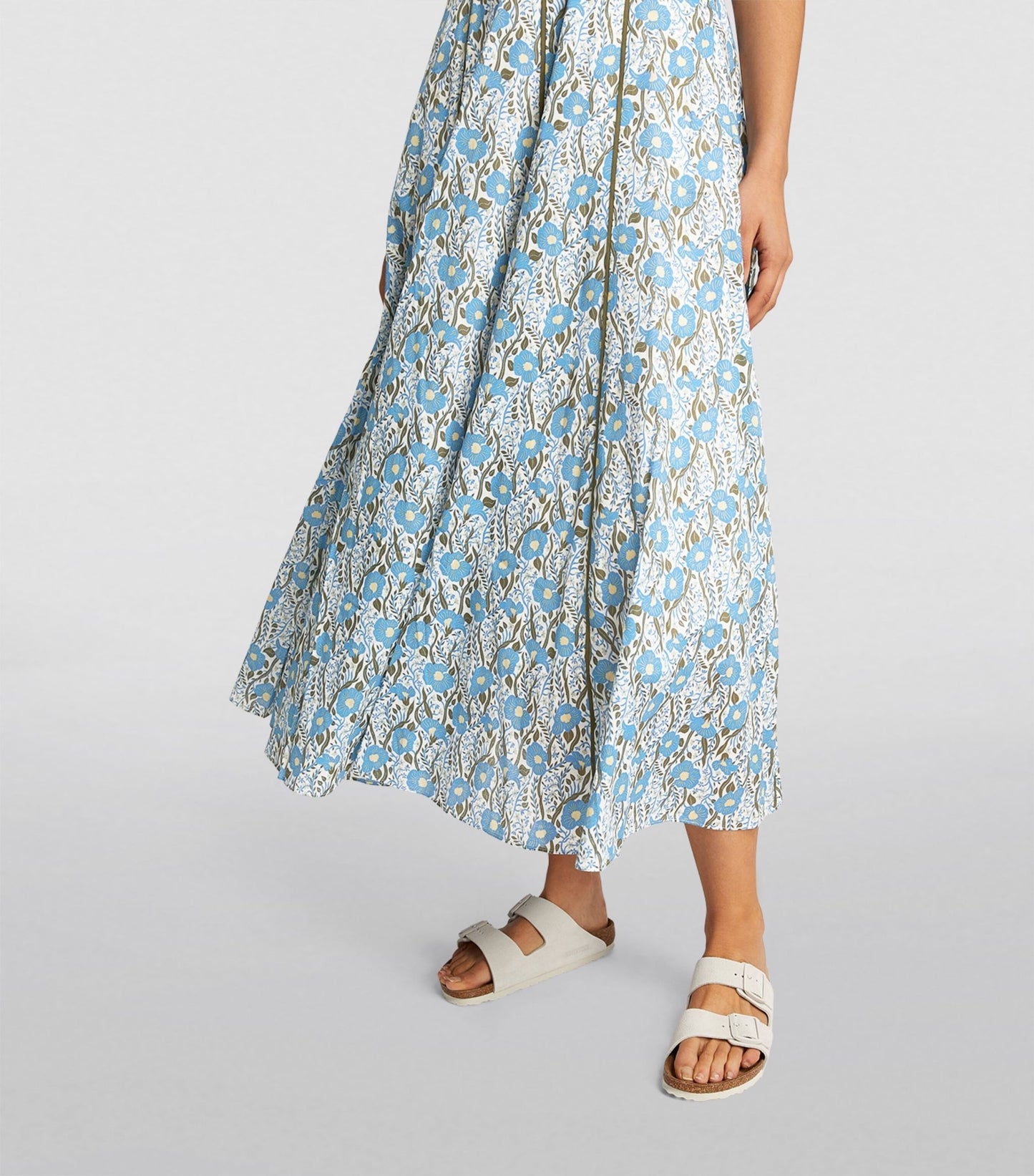 Garden Print Cotton Maxi Dress