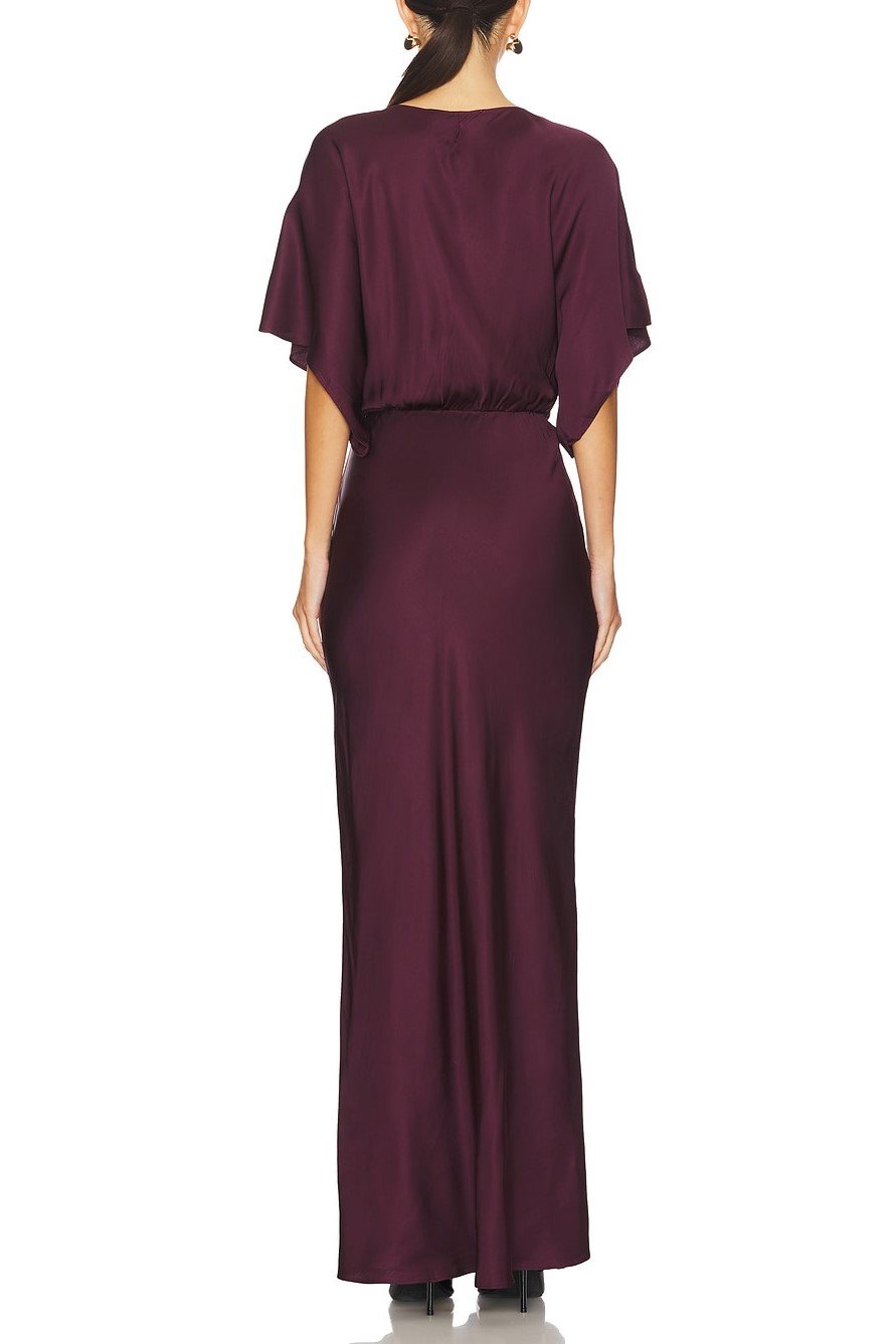 Satin Waist Slim Maxi Dress