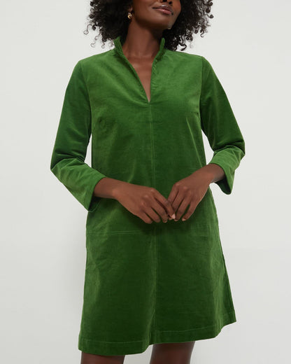 Green Corduroy Mini Dress