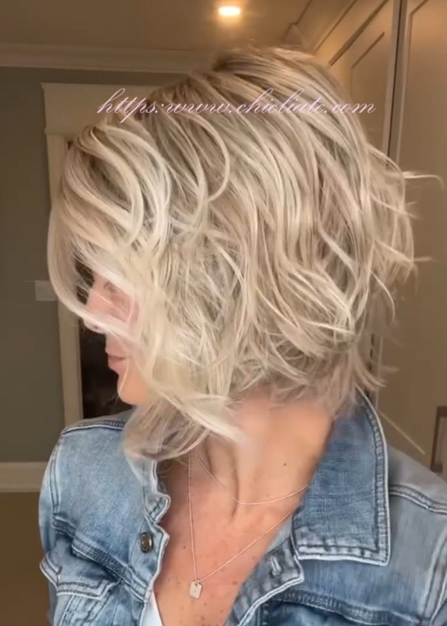 A-line Bob With Waves Wig