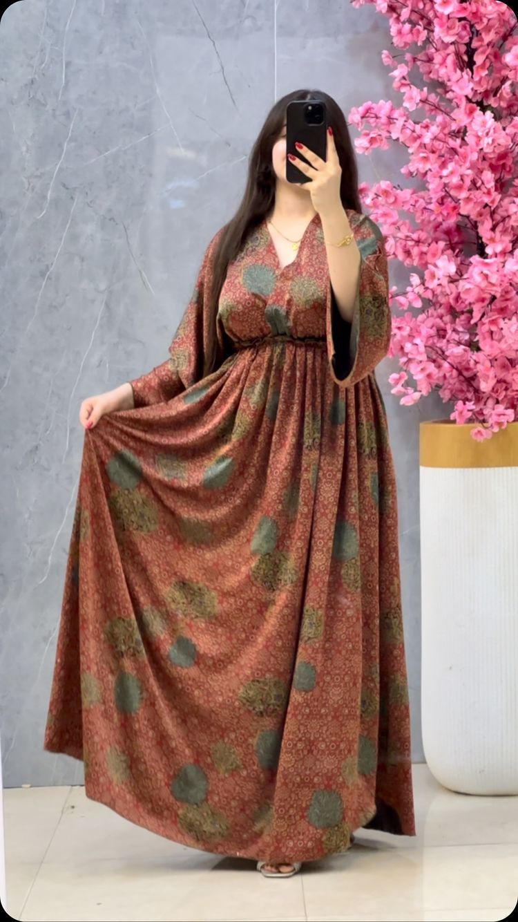 Dark Red Loose Maxi Dress