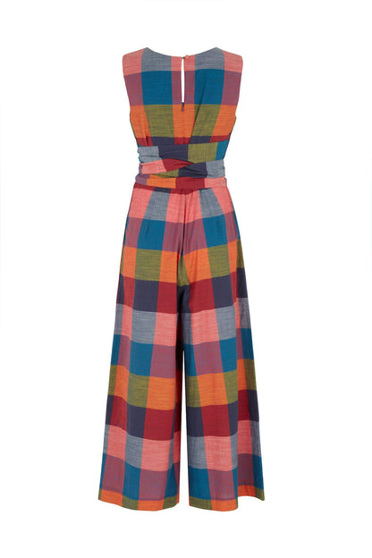 Festive Plaid Colorful Jumpsuit