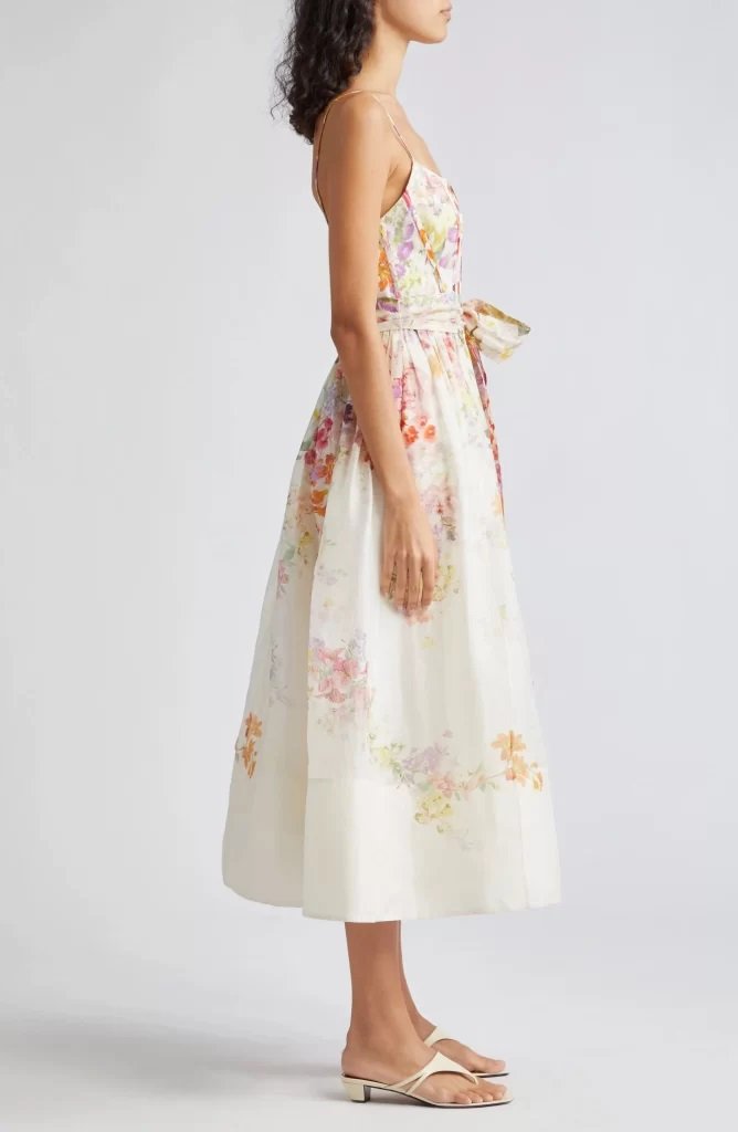 Floral Slim Fit Midi Dress