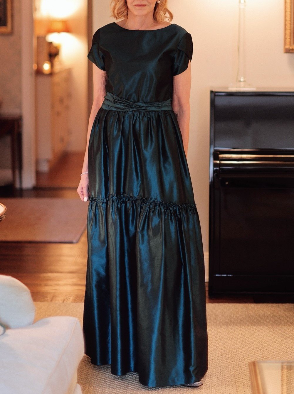 Dark Green Pleated Dress