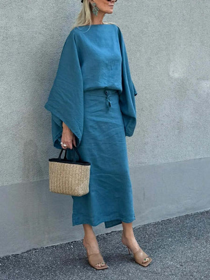 High-quality Soft Linen Maxi Dress