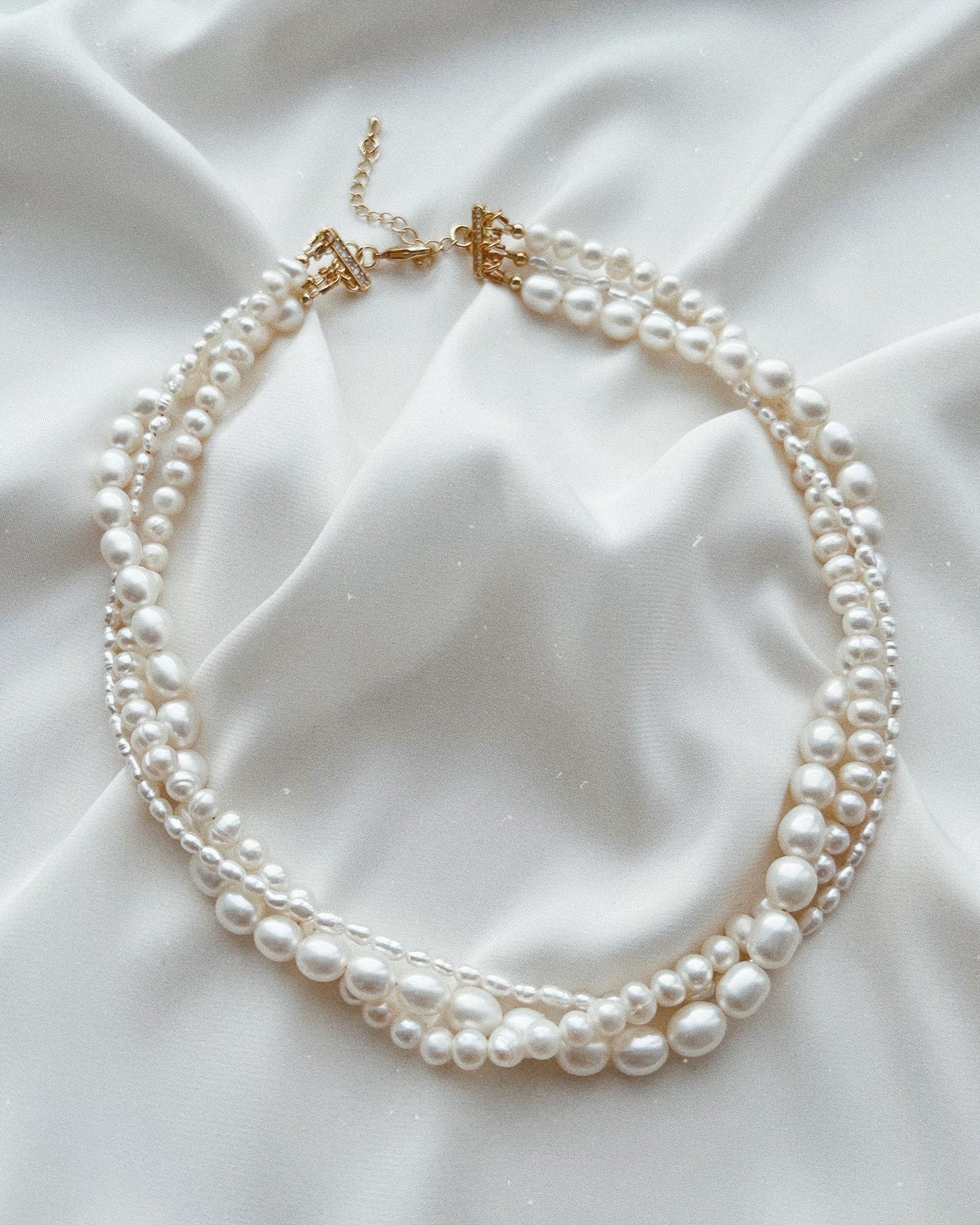 Multi-layered Baroque Pearl Necklace