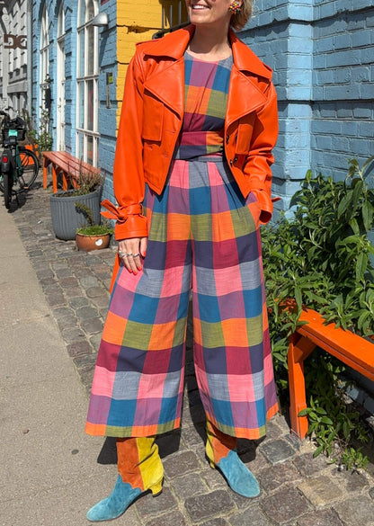 Festive Plaid Colorful Jumpsuit