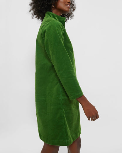 Green Corduroy Mini Dress