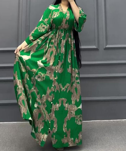 Shirt Printed Long Dress