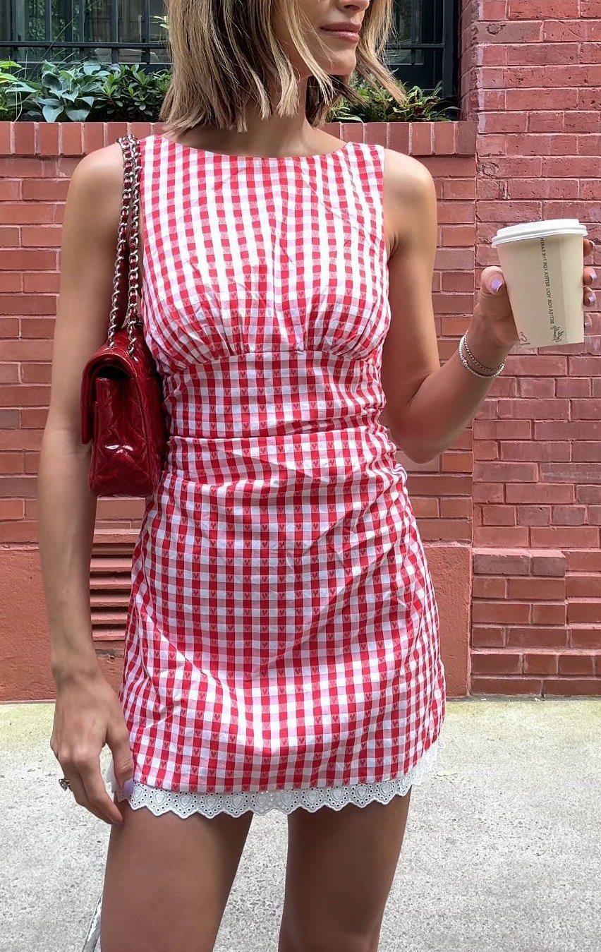 Red Checkerboard Dress