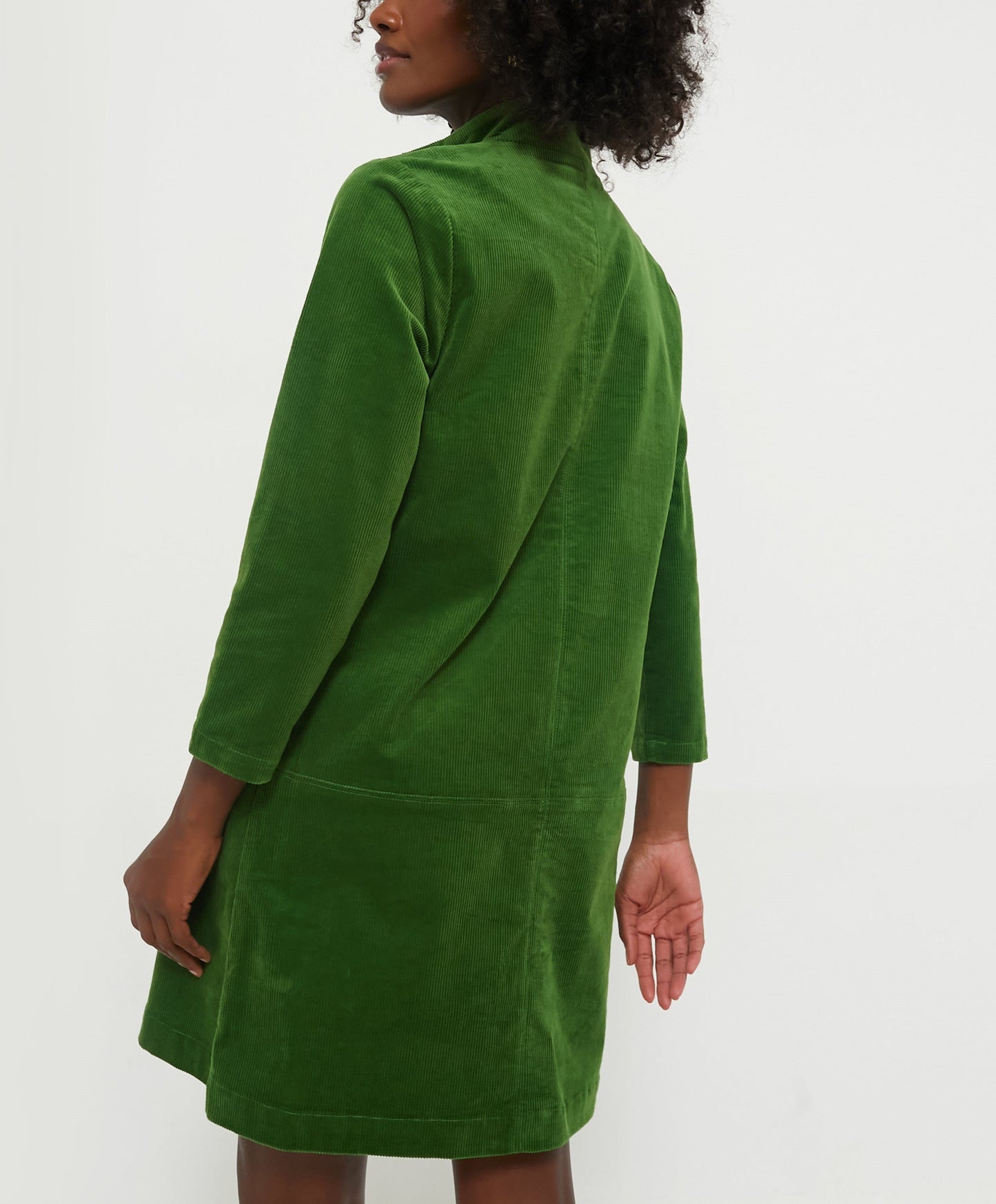 Green Corduroy Mini Dress