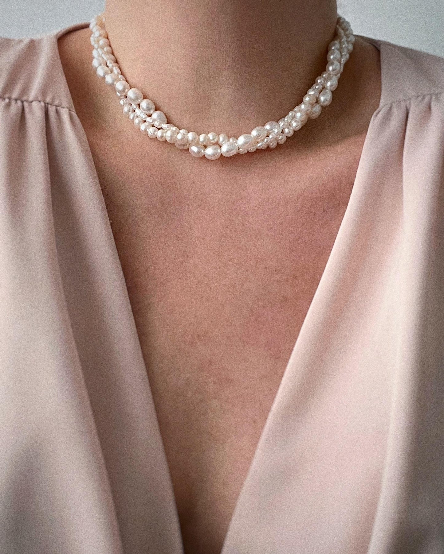 Multi-layered Baroque Pearl Necklace