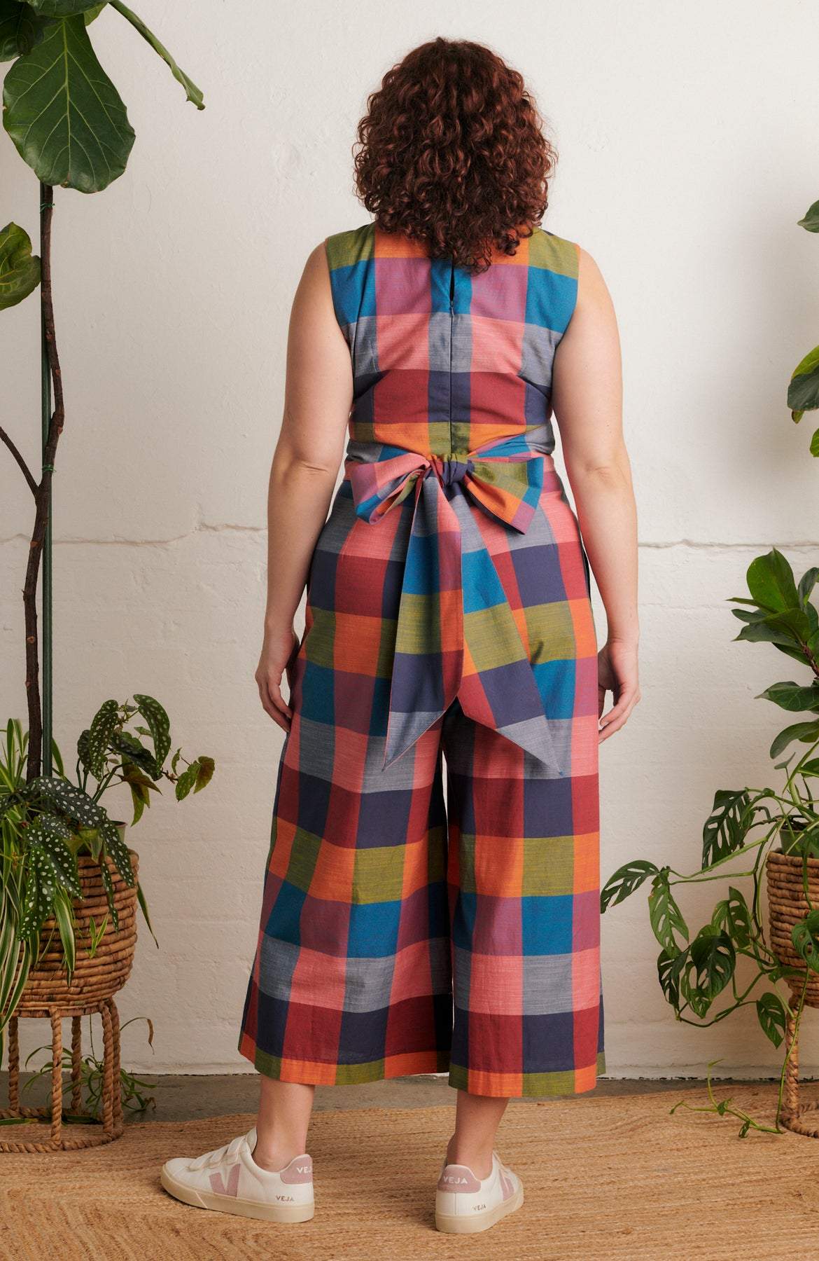 Festive Plaid Colorful Jumpsuit