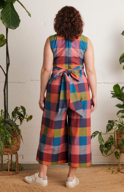 Festive Plaid Colorful Jumpsuit