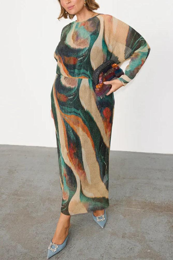 Green Plisse Didi Dress