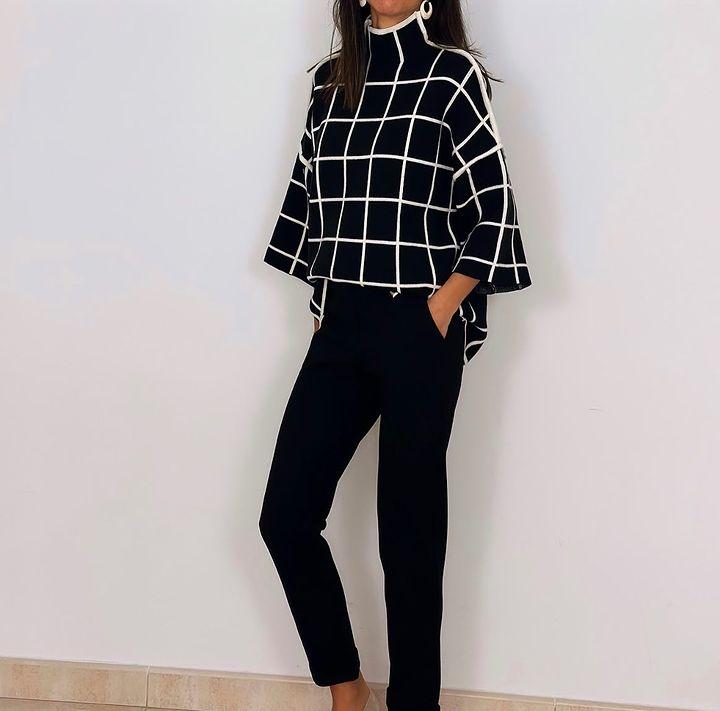 Chic Check Sweater