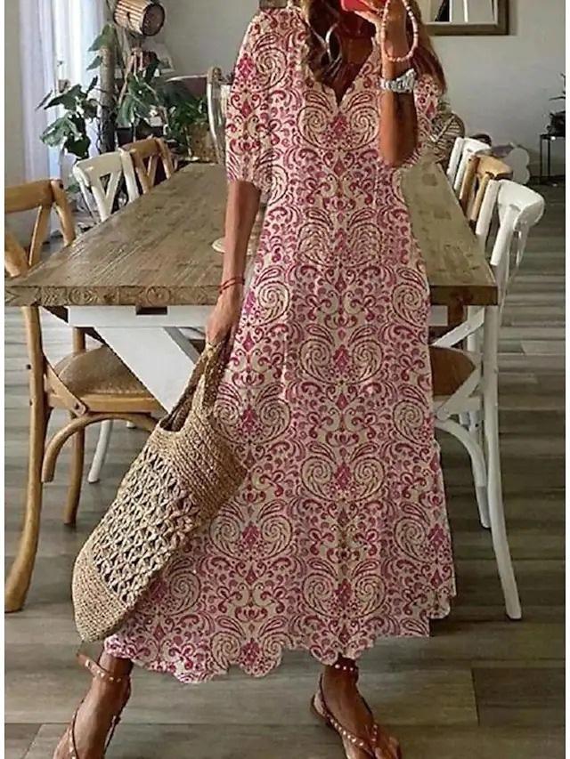 Hot Floral Casual Maxi Dress