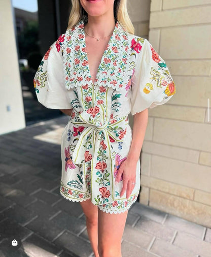 SS24 Floral Jumpsuit With Pockets