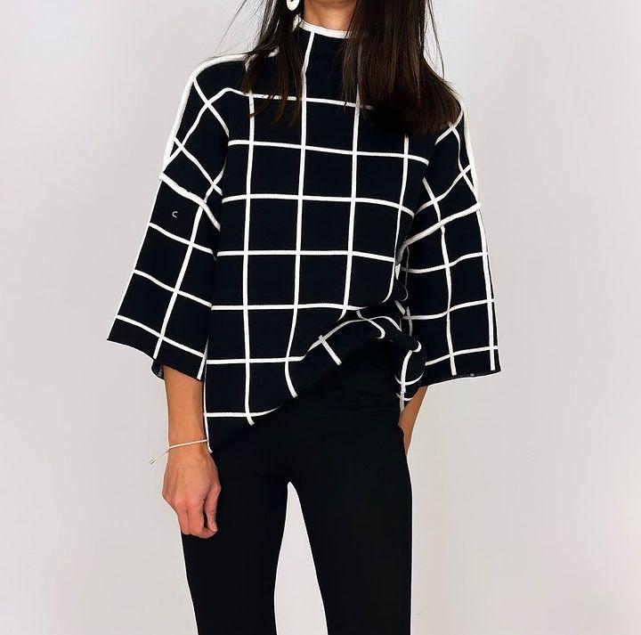 Chic Check Sweater