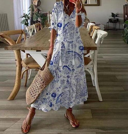 Hot Floral Casual Maxi Dress