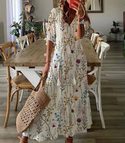 Hot Floral Casual Maxi Dress