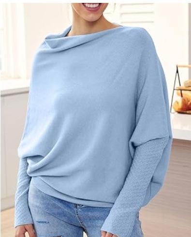 Soft Batwing Sleeve Loose Sweater