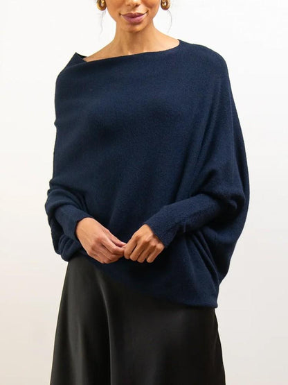 Soft Batwing Sleeve Loose Sweater