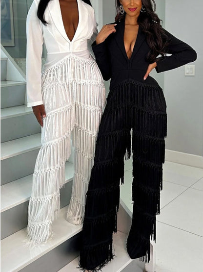 Chic Fringed Jumpsuit