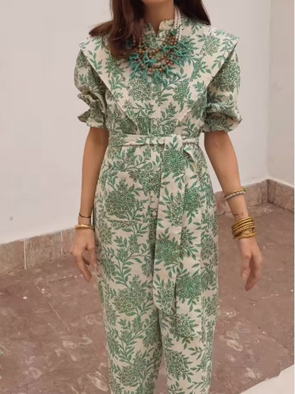 Chic Floral Printed Jumpsuit