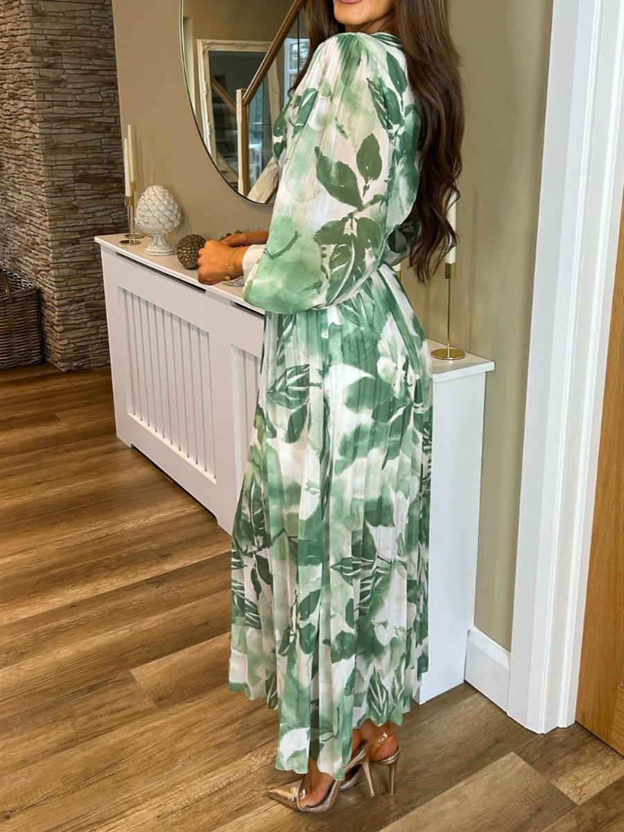 Floral Chiffon Midi Dress