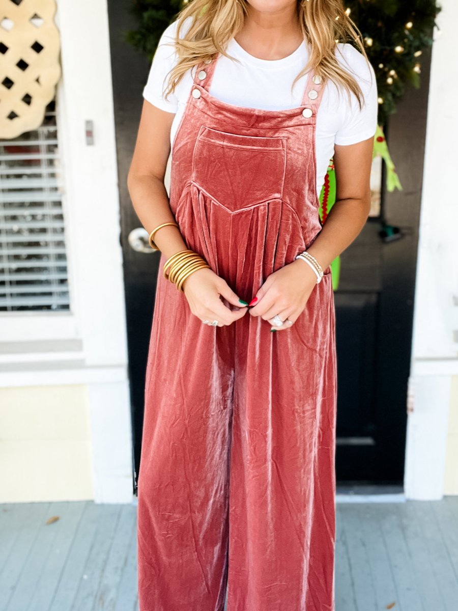 Velvet Casual Wide Leg Jumpsuit