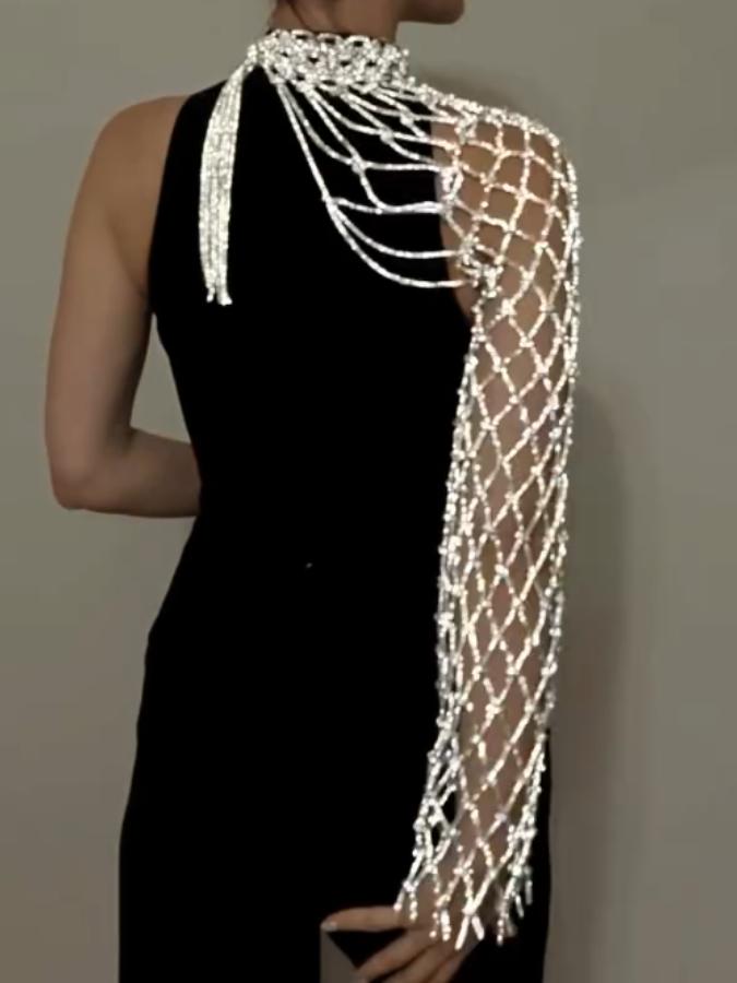 Chic Rhinestone Sleeves