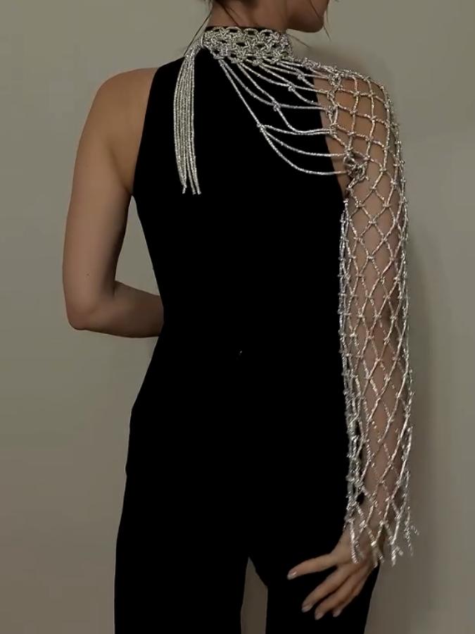 Chic Rhinestone Sleeves