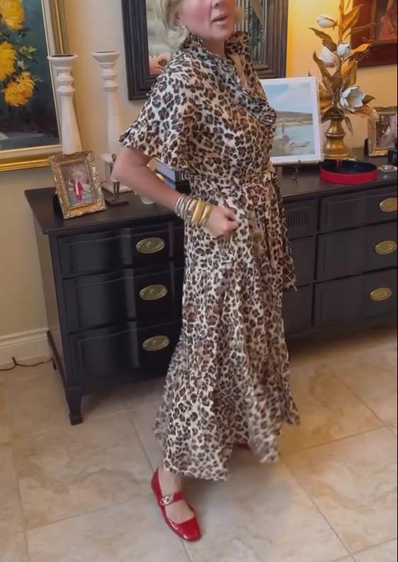 Leopard Print Maxi Dress