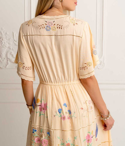 Embroidered Elegant Summer Dress