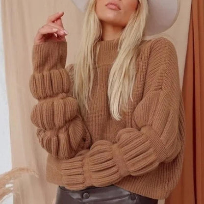 Puff Sleeve Loose Sweater