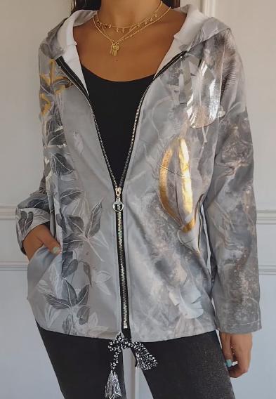 Glossy Printed Jacket