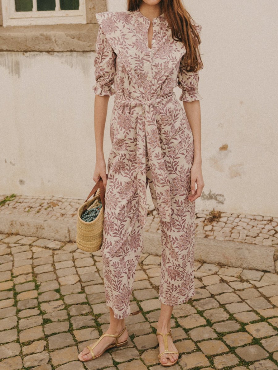 Chic Floral Printed Jumpsuit