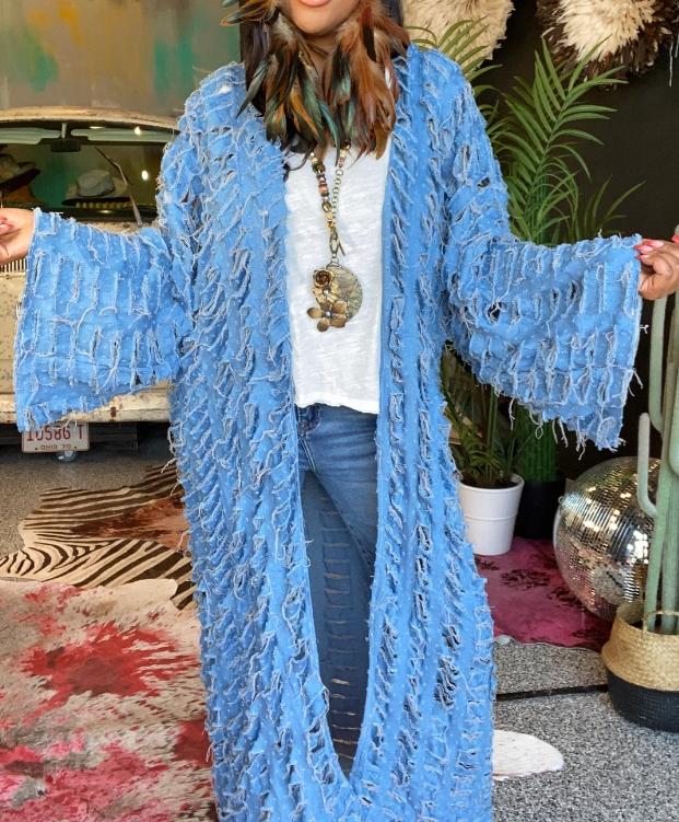 Showstopper Denim Duster Jacket