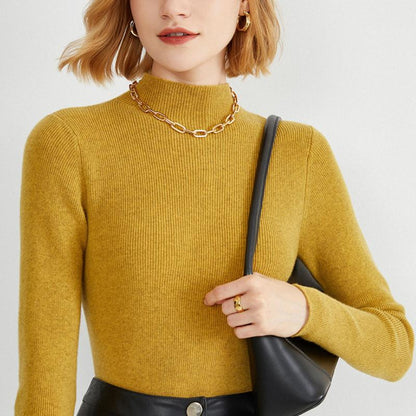 Chic Turtleneck Knit Sweater