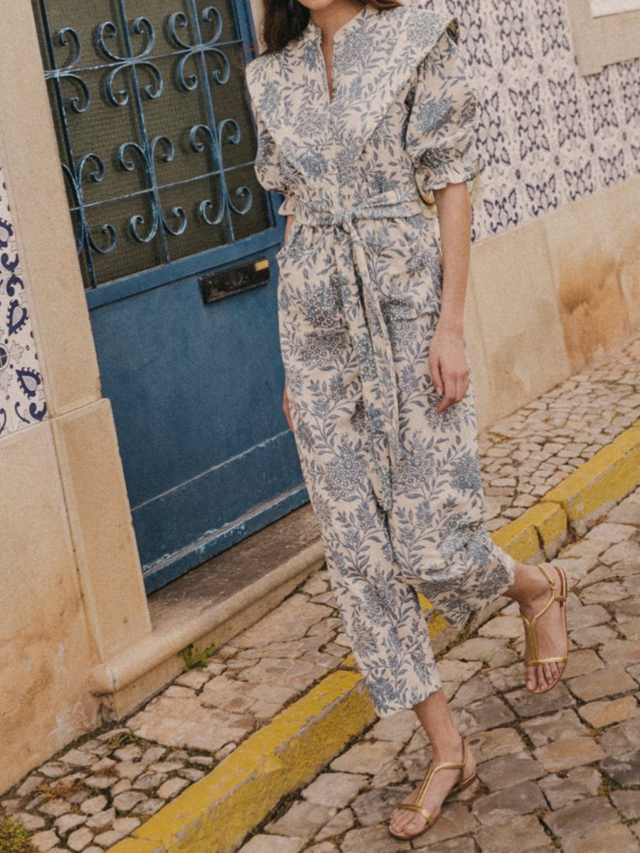 Chic Floral Printed Jumpsuit