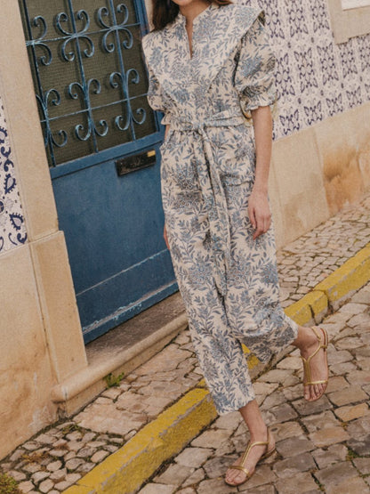 Chic Floral Printed Jumpsuit