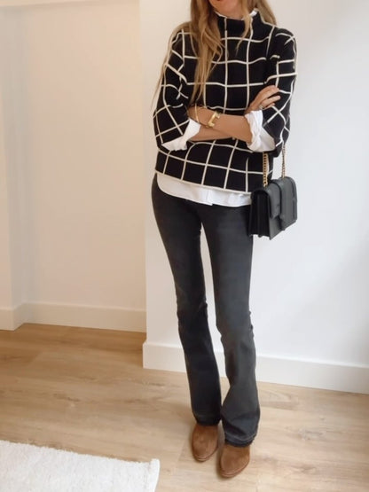 Chic Check Sweater