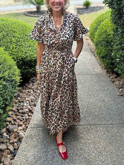 Leopard Print Maxi Dress