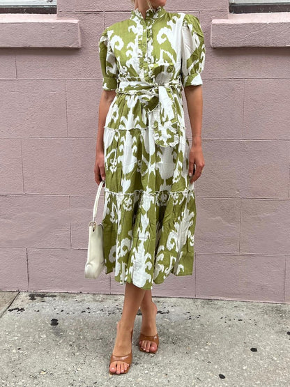 Fall Floral Midi Dress