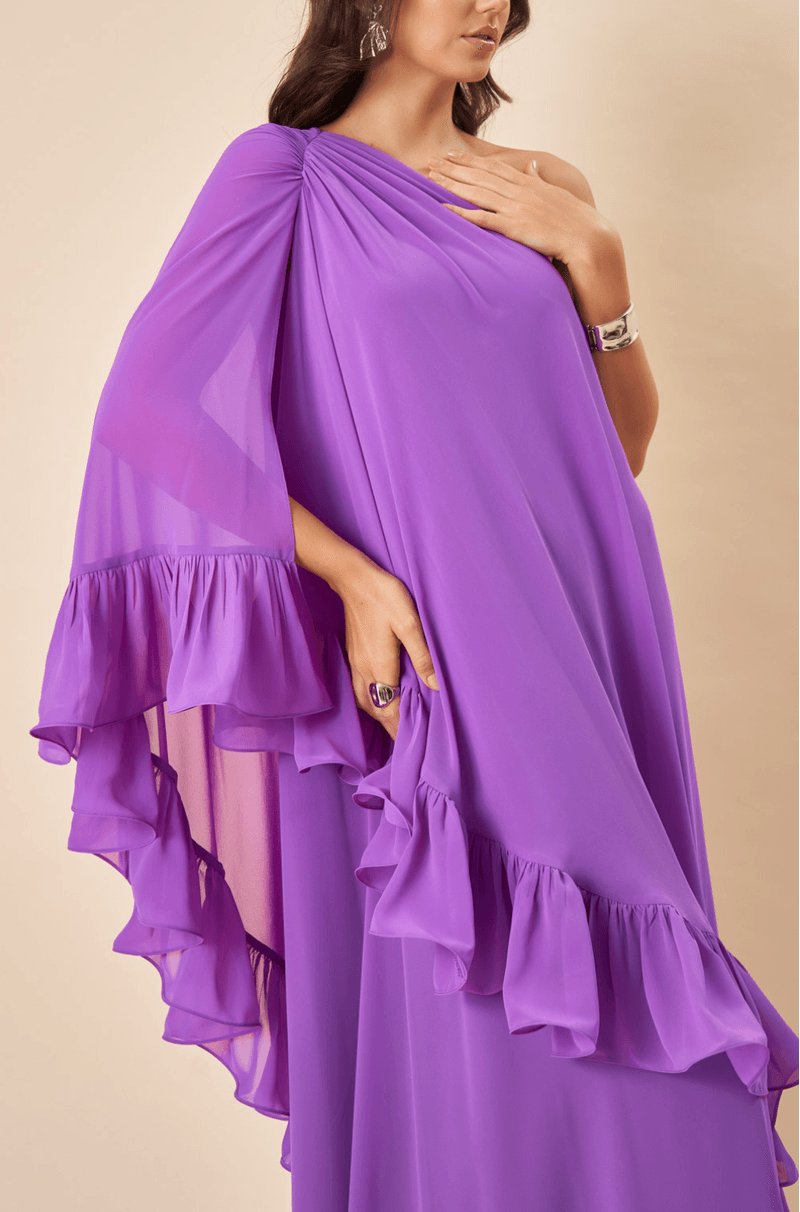 Chic Chiffon Ruffles Long Prom Dress