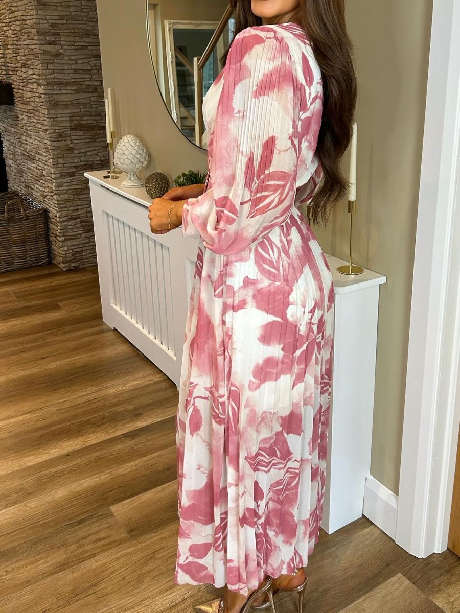 Floral Chiffon Midi Dress